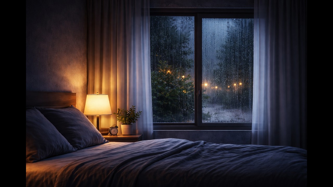 Ruído Marrom Profundo com Chuva Suave | 1 Hora para Dormir e Relaxar