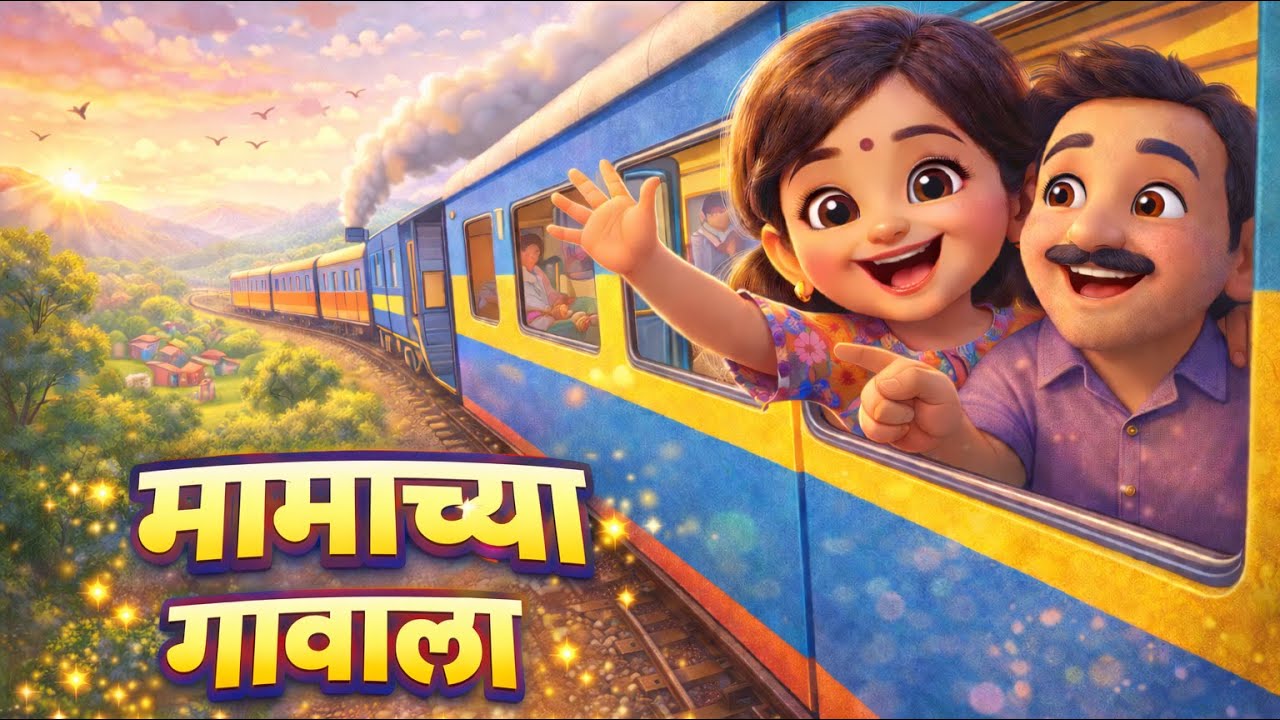 Mamachya Gavala –Mamachya Gavala Jauya |मामाच्या गावाला |Zuk Zuk Aagingadi |Marathi Balgeet for Kids