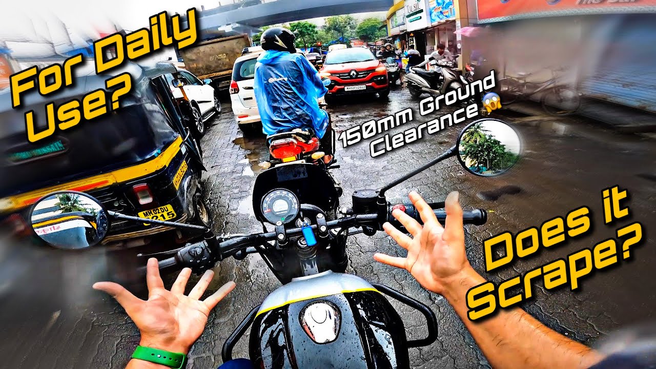 Royal Enfield Hunter 350 - Traffic Test - Ground Clearance Issue ?