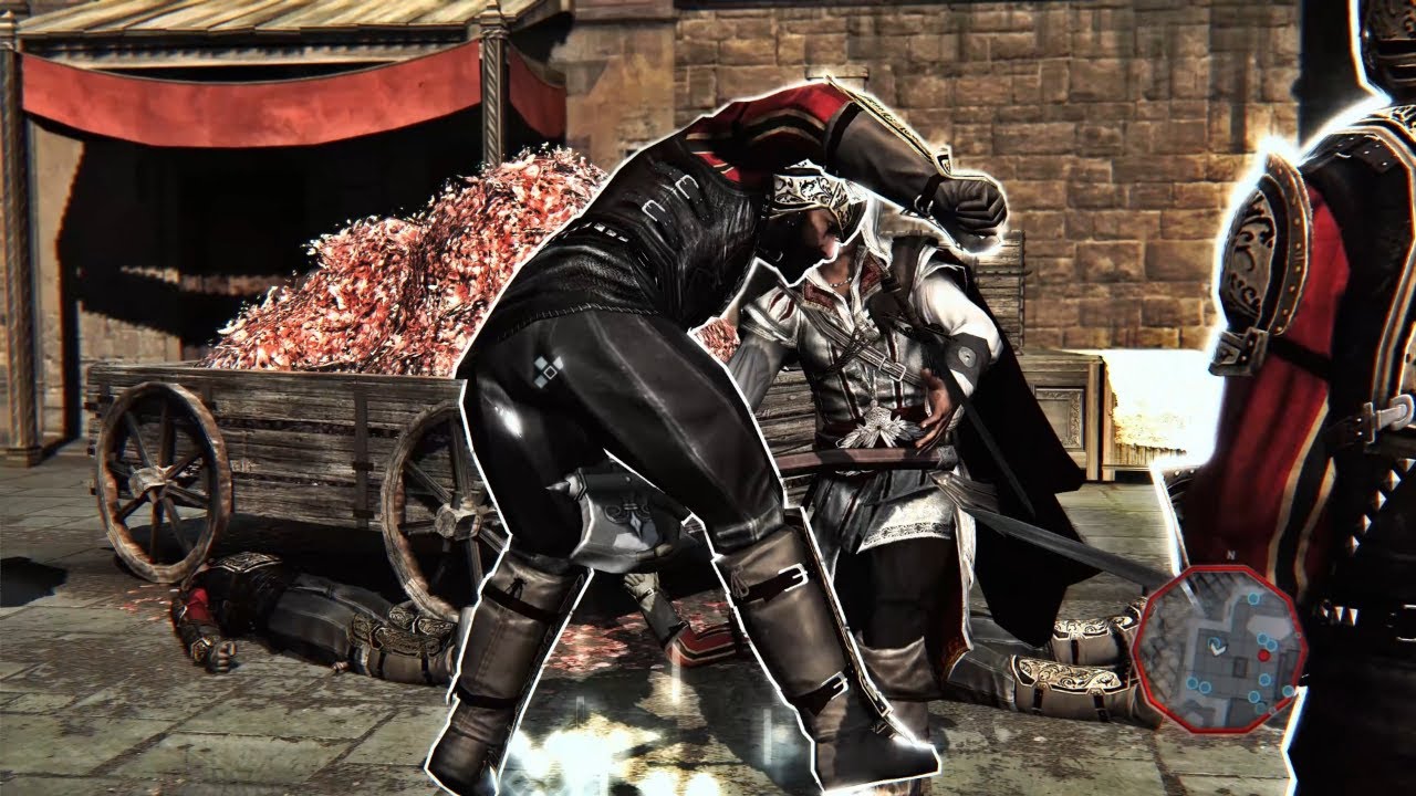This is the most Brutal finishers I saw in the series - Assassins creed II