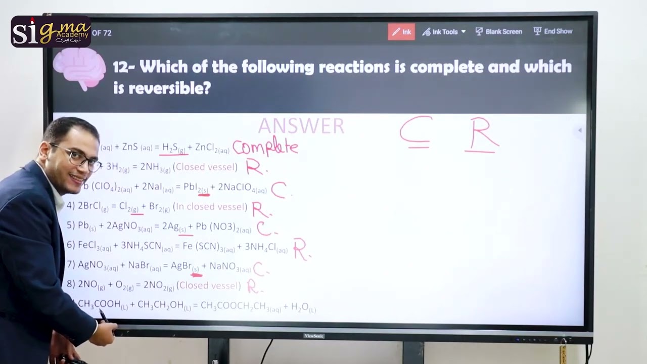 Third Sec.( 2022/2023 ) - Chapter 3 - Lecture 1- Class sheet(Equilibrium & Le Chatelier’s Principle)