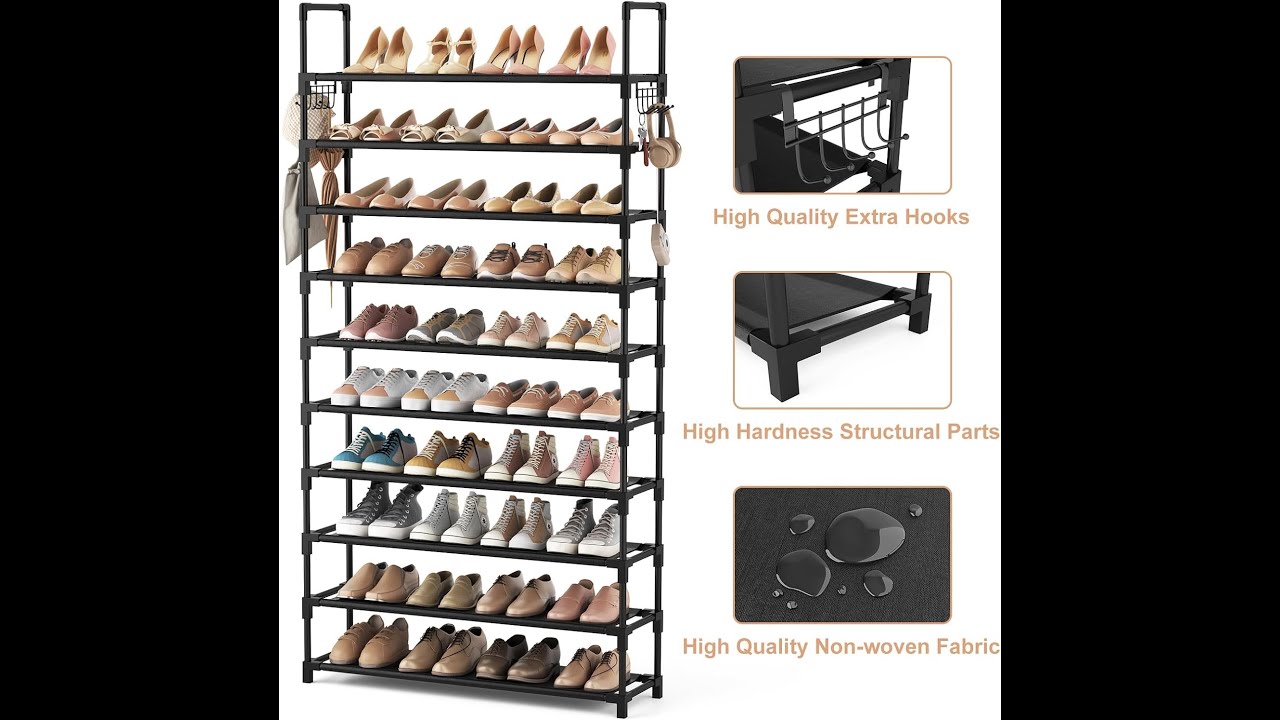 Best VTRIN 10-Tier Shoe Rack Review | Store 50 Pairs Easily!