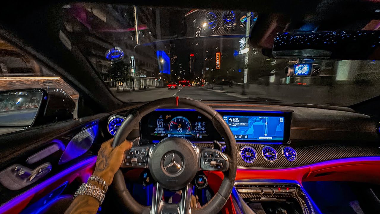 LATE NIGHT MURDERED OUT AMG GT63s POV DRIVE