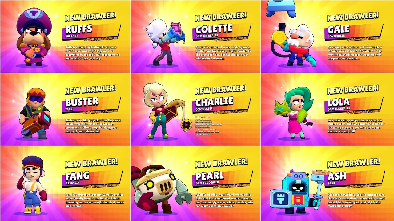 ВСЕ 21 ЦВЕТНОЙ БРАВЛЕР РАЗБЛОКИРУЮТ АНИМАЦИИ ❤️ | Brawl Stars