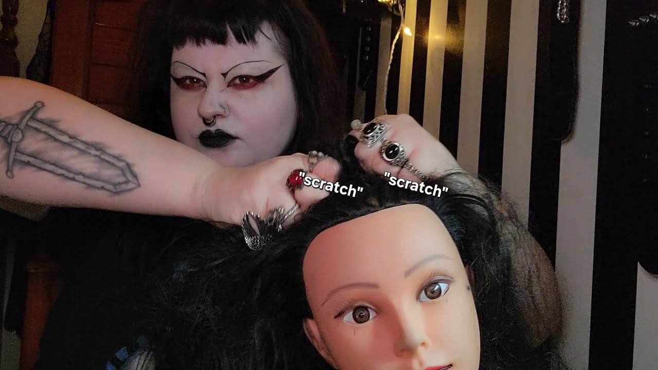 ASMR fast & aggressive head scratches + inspection 