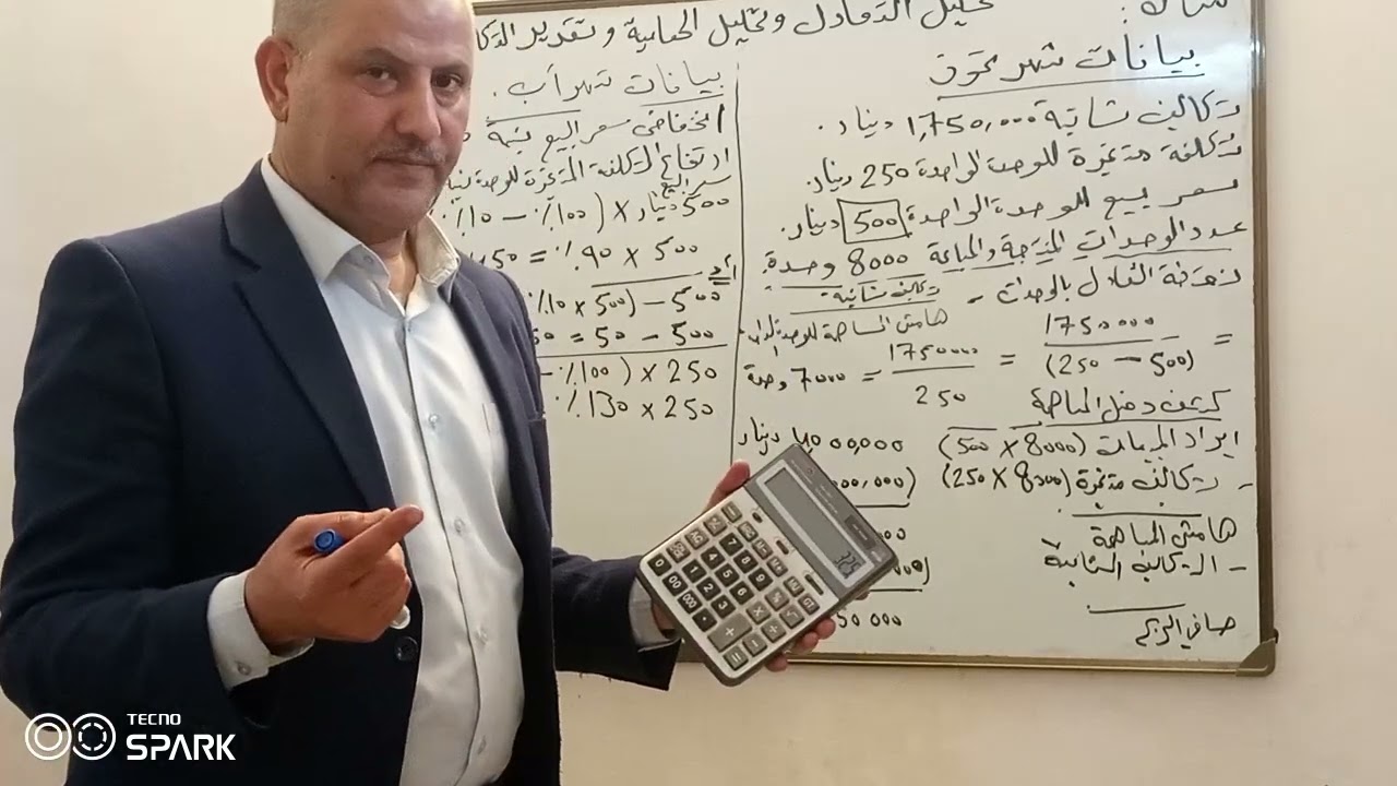 تحليل التعادل وتحليل الحساسية وتقدير التكاليف 2