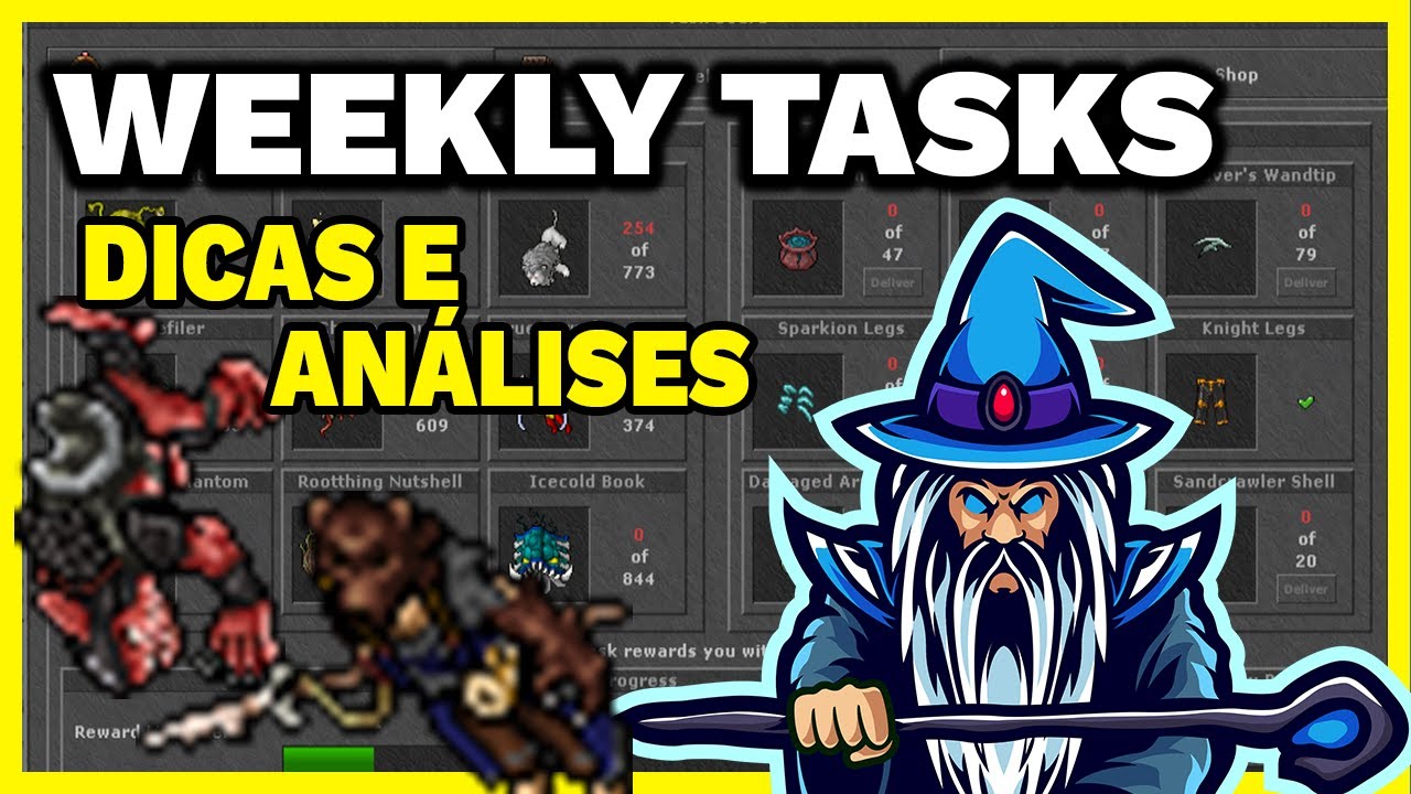 WEEKLY TASKS - DICAS E ANÁLISES EM DIFERENTES PERSONAGENS