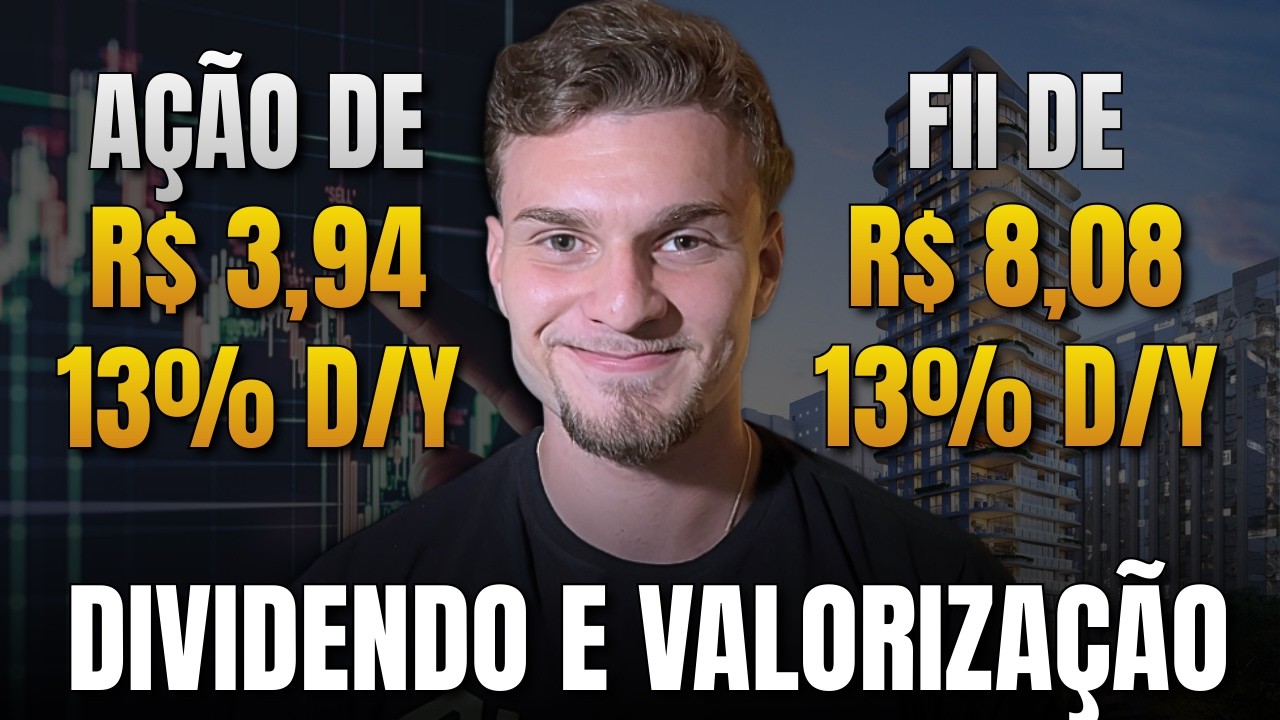 2 AÇÕES e 2 FII'S de até R$ 10 para DIVIDENDO MENSAL E VALORIZAÇÃO