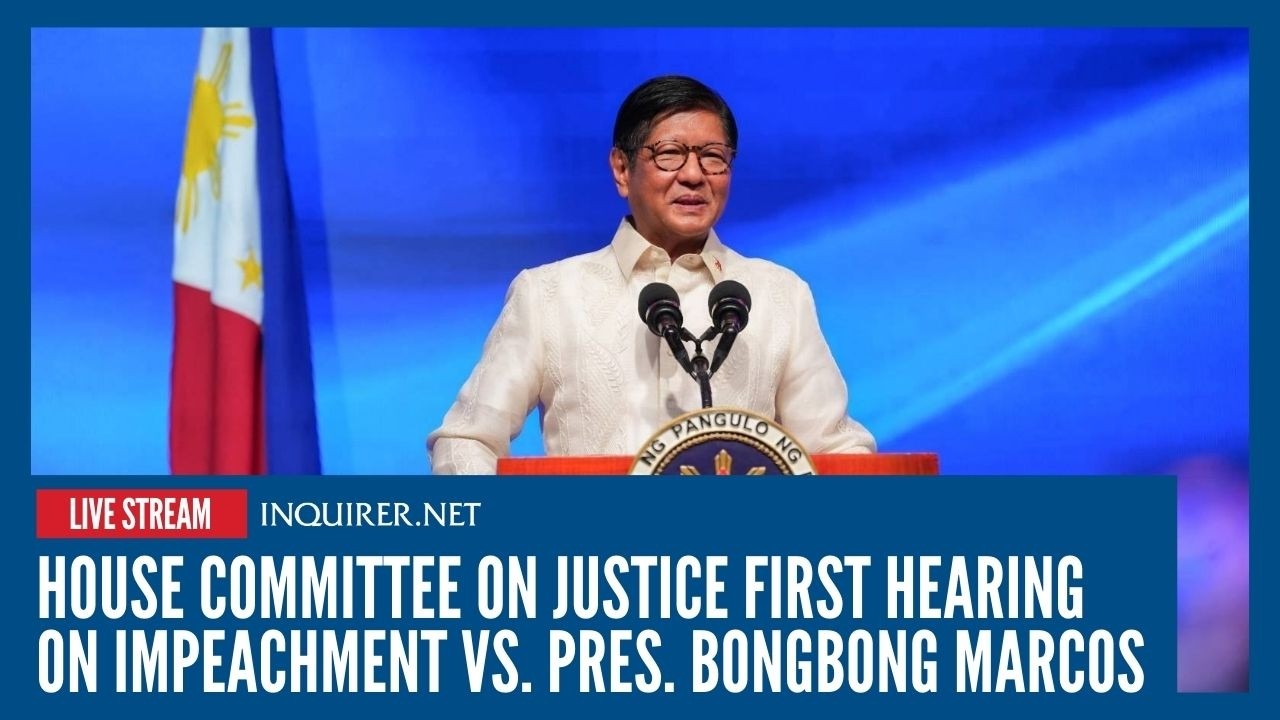 LIVE: House committee on justice first hearing on impeachment vs. Pres. Bongbong Marcos | Feb 2
