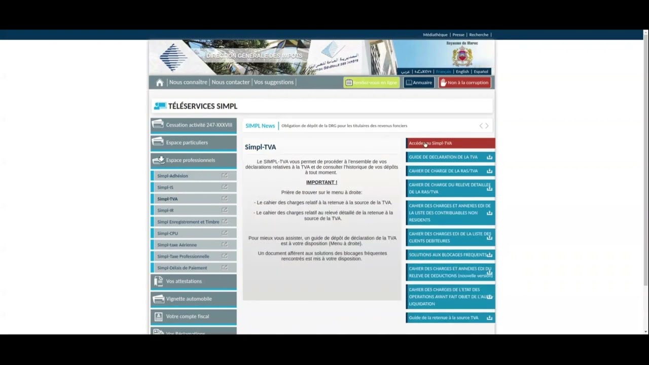 Versement de la retenue à la source de la TVA sur SIMPL TVA - TUTORIEL