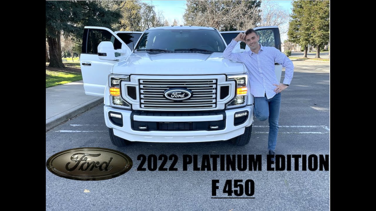 Full Review Ford F450 2022 PLATINUM Edition dually - Interior and Exterior