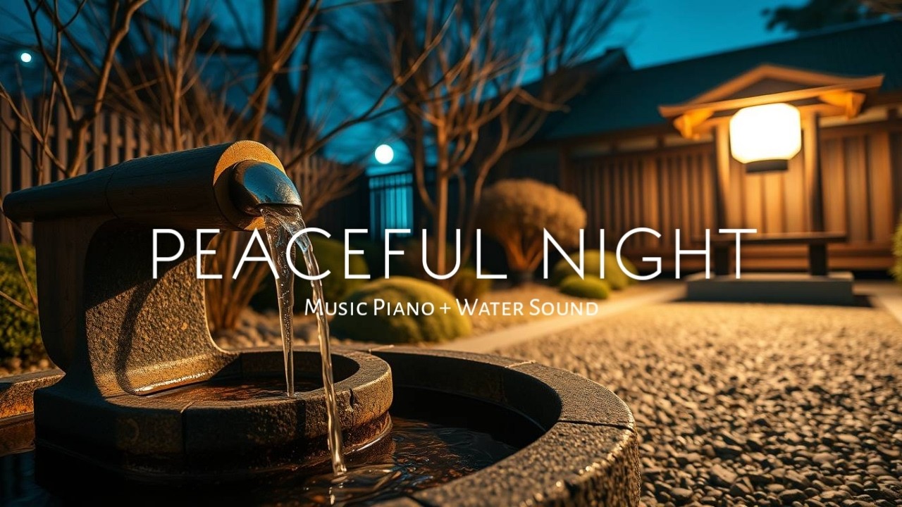 Japanese Zen Ambience 🎹 Flowing Water & Soft Piano for Stress Relief