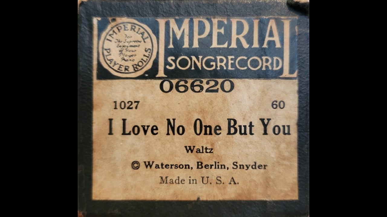 I Love No One But You - Waltz - Imperial Songrecord 06620