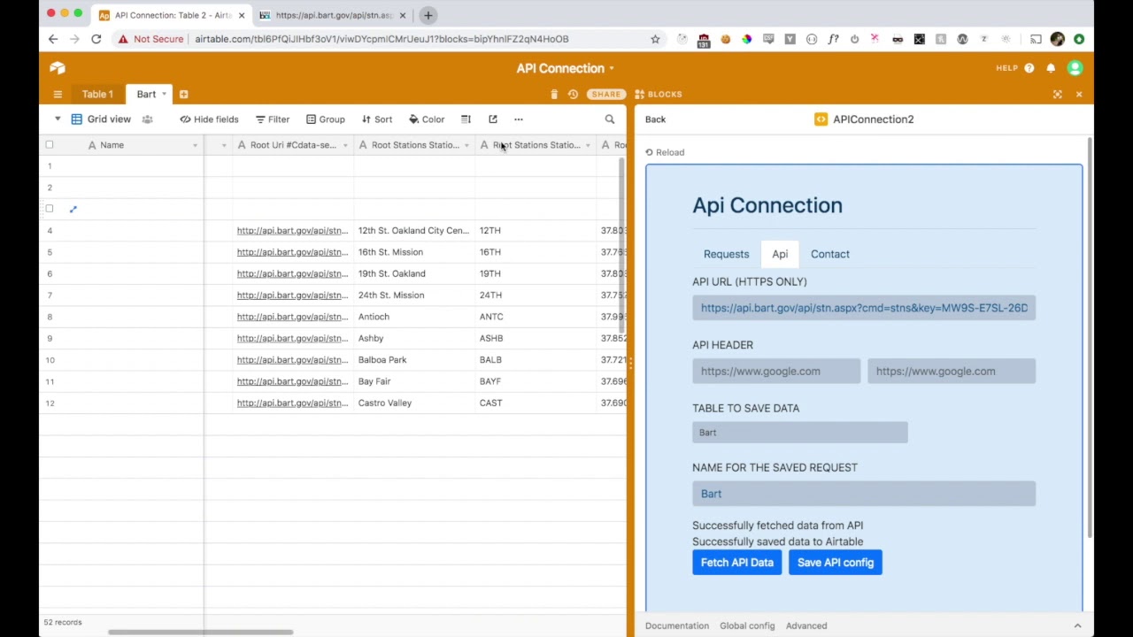 API Connection - Import data into your Airtable from any API.