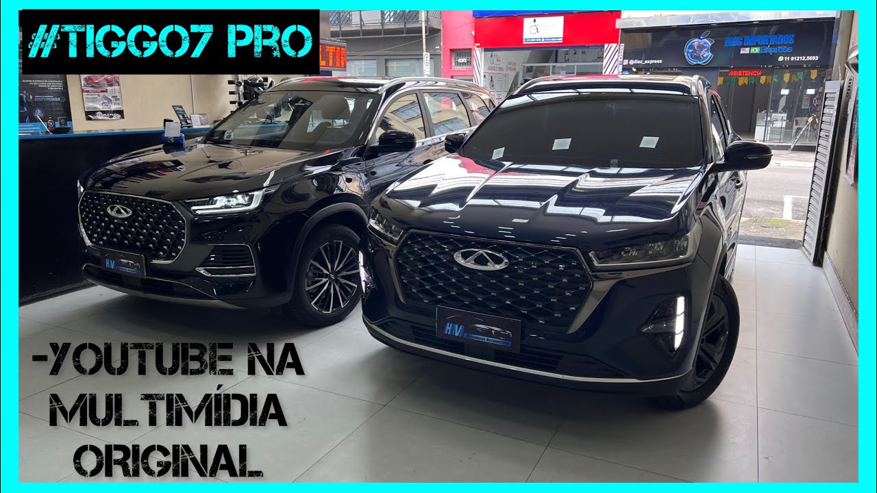 #TIGGO 7 pro, YouTube na multimídia original, Engate, kit pedaleira em aço