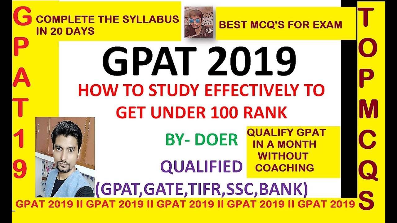 GPAT 2019 CLASS NO 1 TOP MCQ