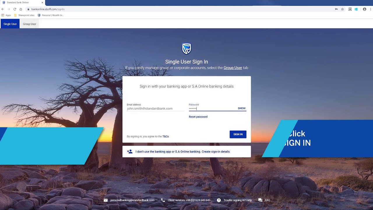 Standard Bank &ndash; International Online Banking &ndash; Secure Message