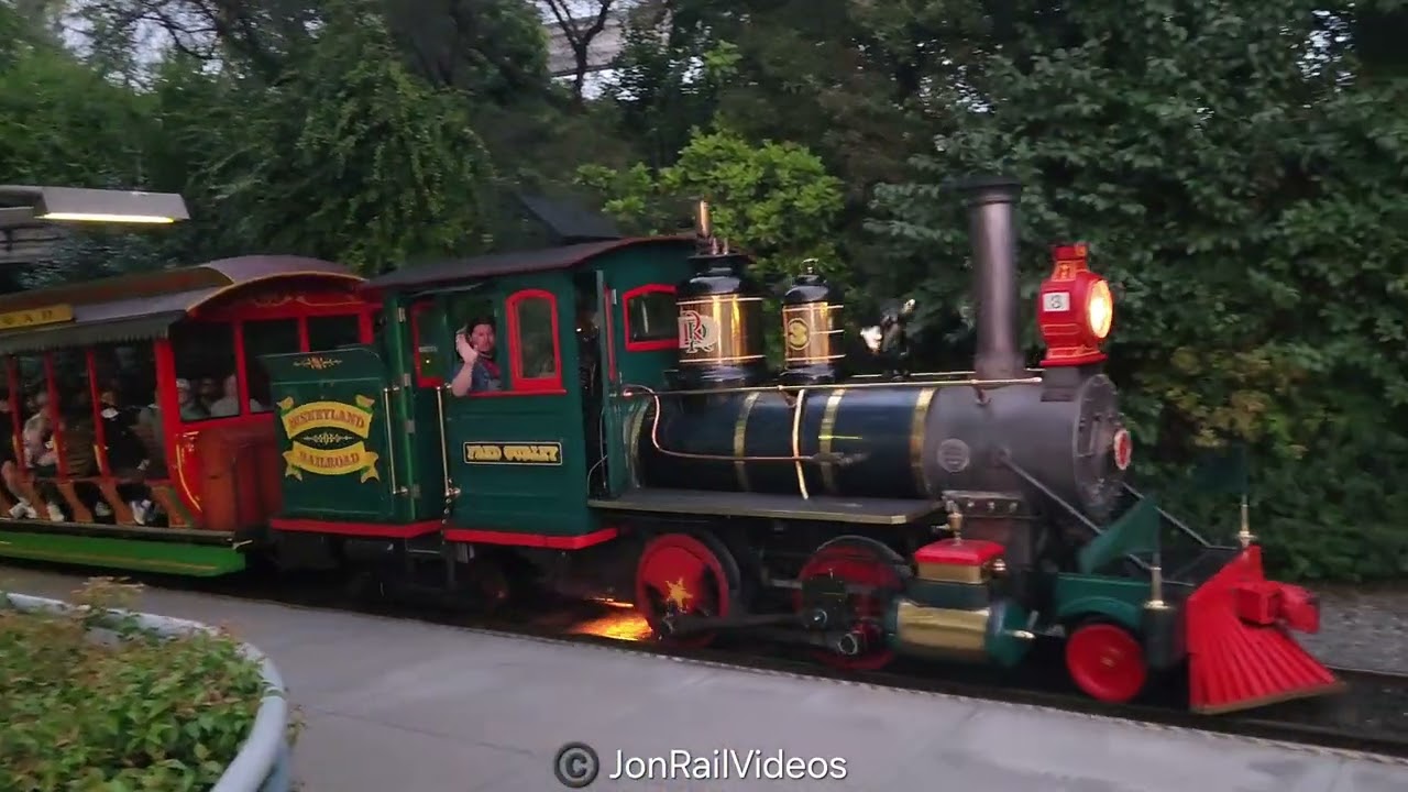 3/7/24 Pre: The Disneyland Railroad: Excursion 3 arrives at Tomorrowland in the late evening