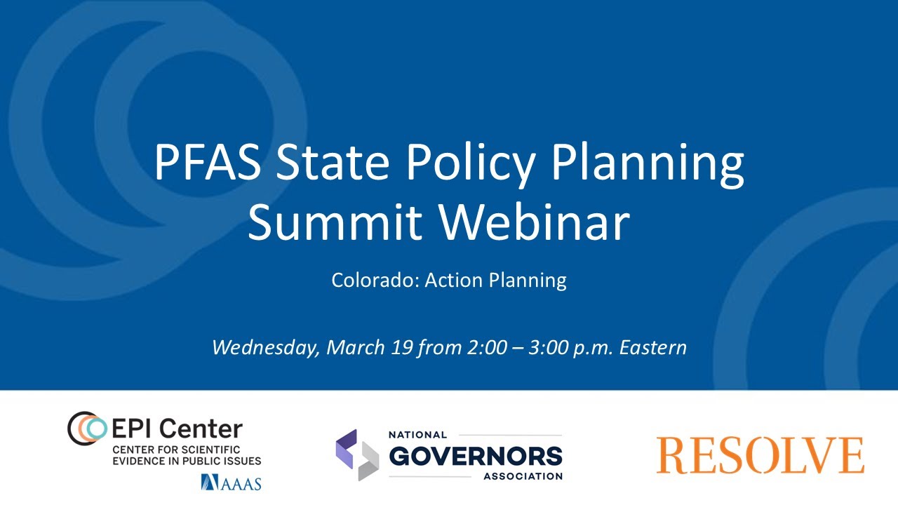 PFAS State Policy Planning Summit - Colorado: Action Planning