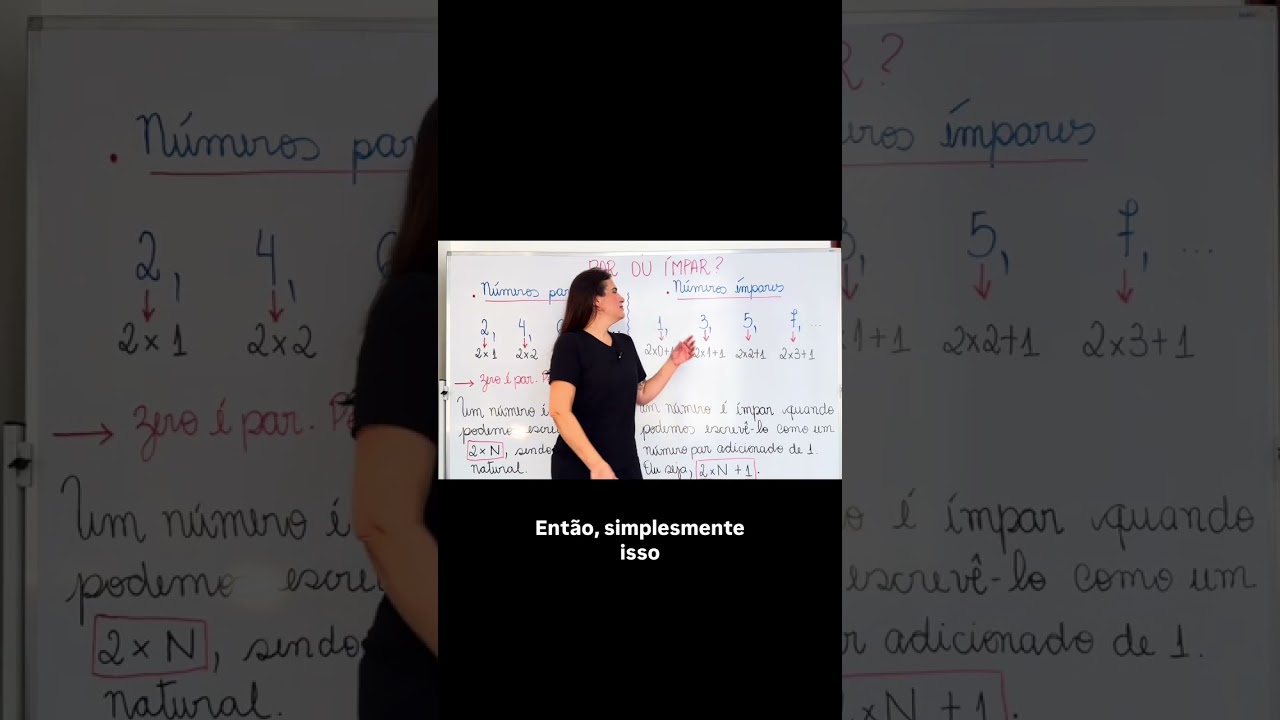 DEFINIÇÃO DE NÚMEROS PARES E ÍMPARES 