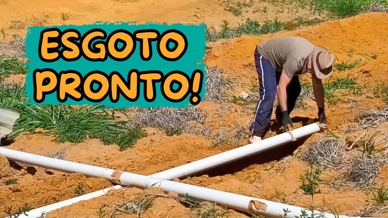 Fizemos o ESGOTO DO SÍTIO sozinhos! (E o pomar agradeceu)