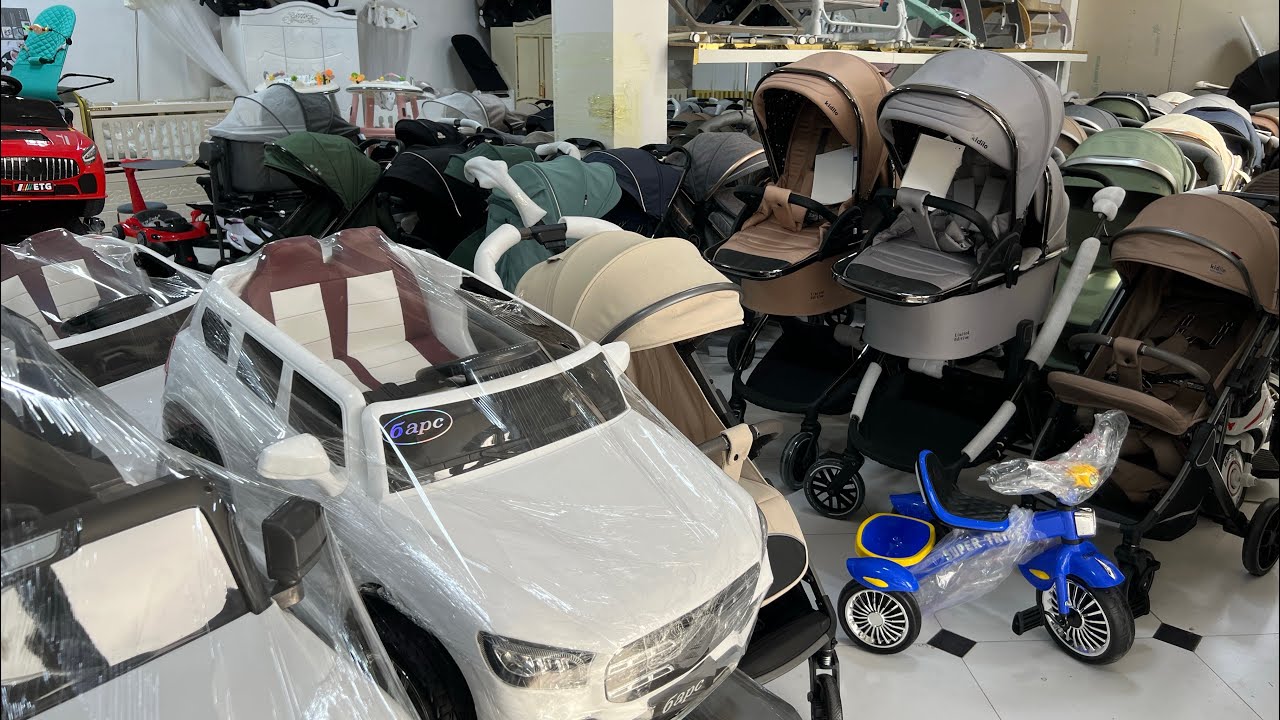 Шезлонг аз 59 сомон, каляска 239 сомон