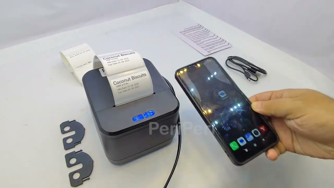 PeriPeri 2inch L+R Label + Receipt Printer Installation With Smartphone