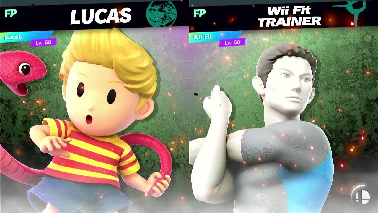 В Super Smash Bros Ultimate бои Amiibo: Lucas vs the World EX против Wii Fit