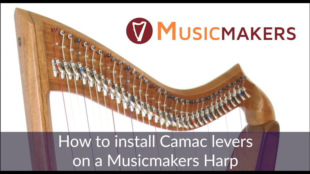 Installing Camac sharping levers on a Musicmakers harp.