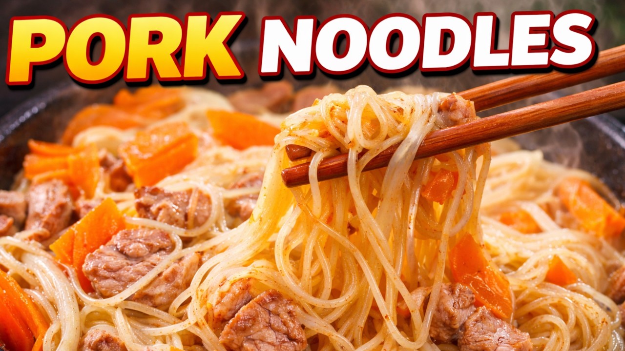 Slow Home Cooking | Stir-Fried Rice Noodles with Pork #SlowMeals