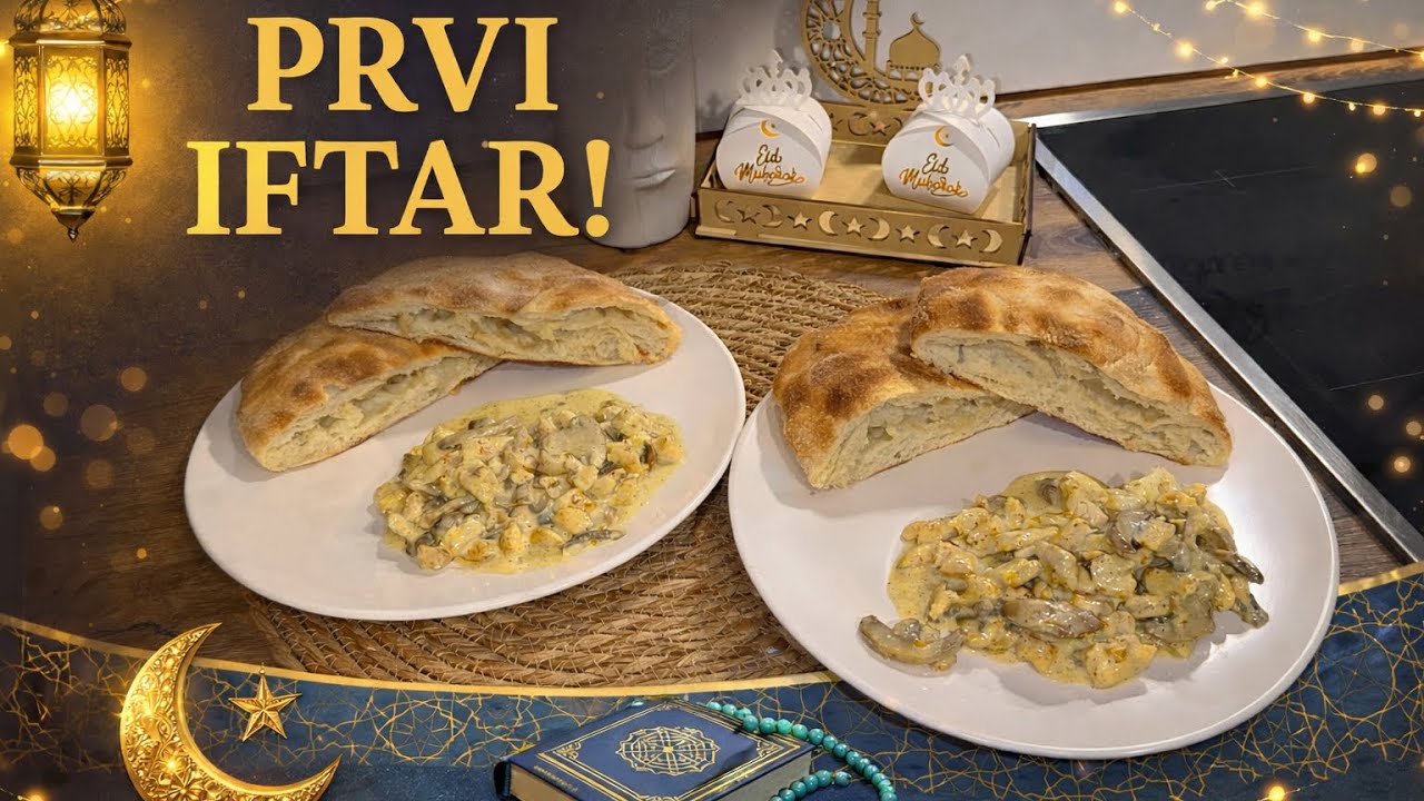RAMAZAN JE POČEO! 🌙 PRVI IFTAR/1 Pravimo zajedno domaće lepine i kremasta piletina.🍗👋🌙