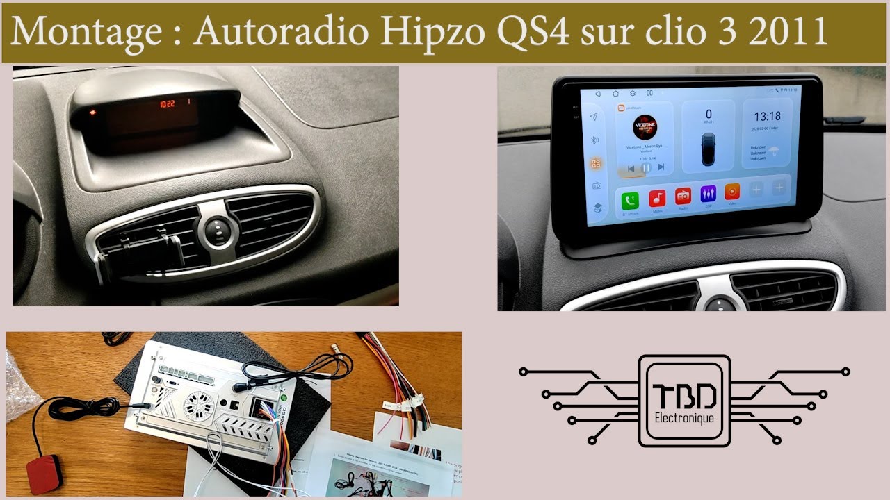 Hizpo Autoradio QS4 pour Clio 3 : Montage, debuggage et impressions