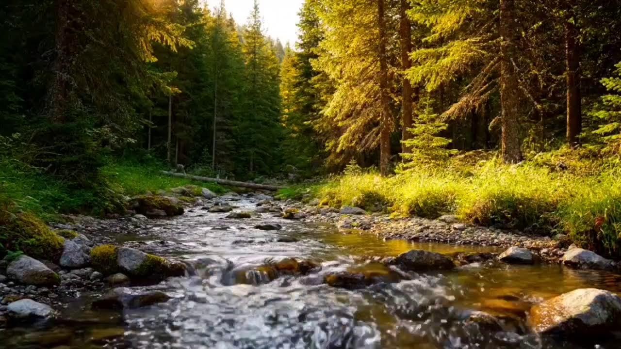 🌊 Fall Asleep Fast with Forest River Sounds | Deep Sleep Nature Ambience 😴