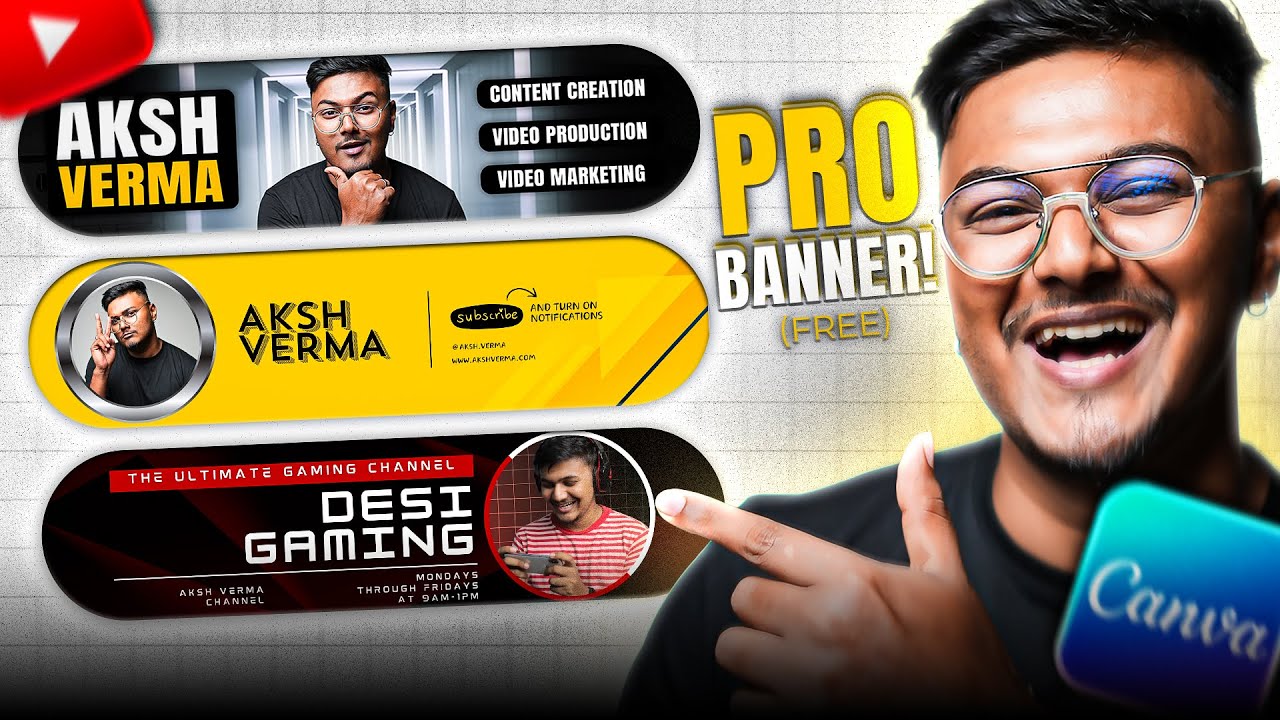 How To Make YouTube Banner for FREE 🔥 | YouTube Banner Kaise Banaye (Ep.4)