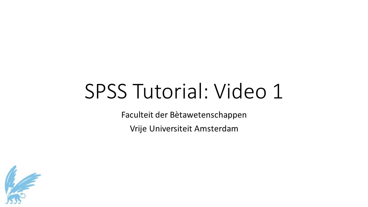 SPSS VU Tutorial 1 - Data editor