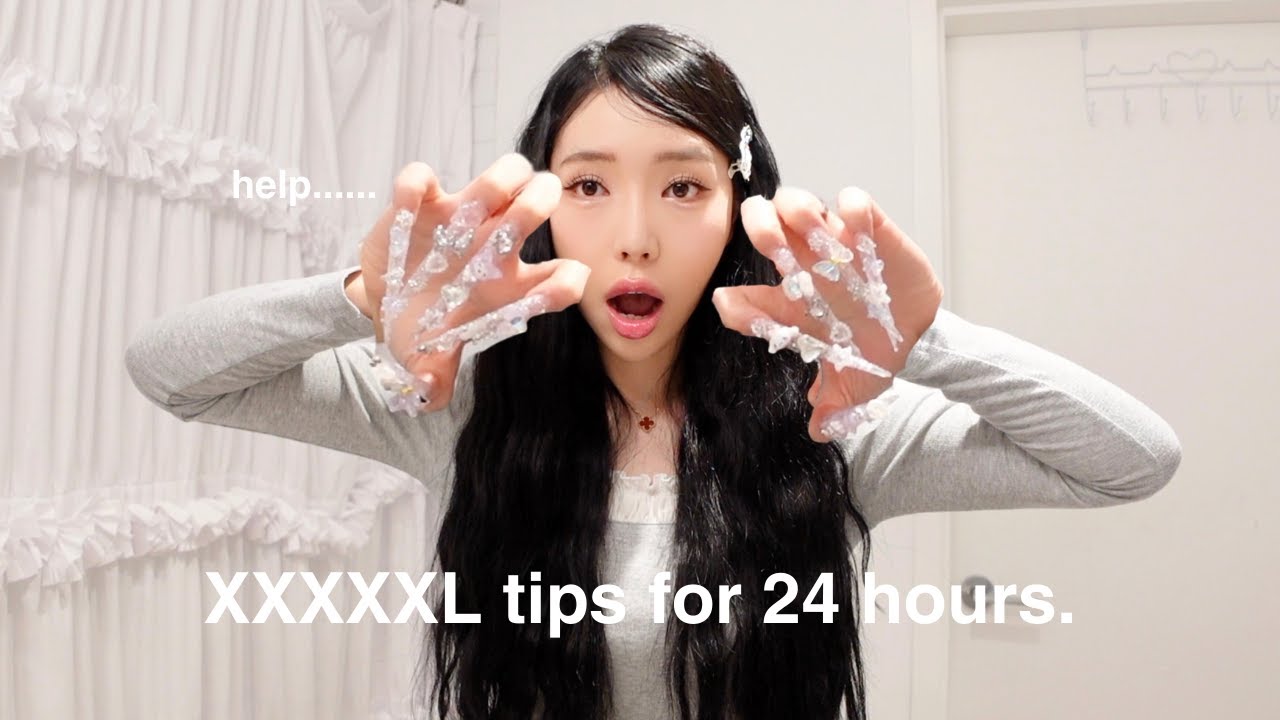 surviving with THE LONGEST NAILS for 24 hours