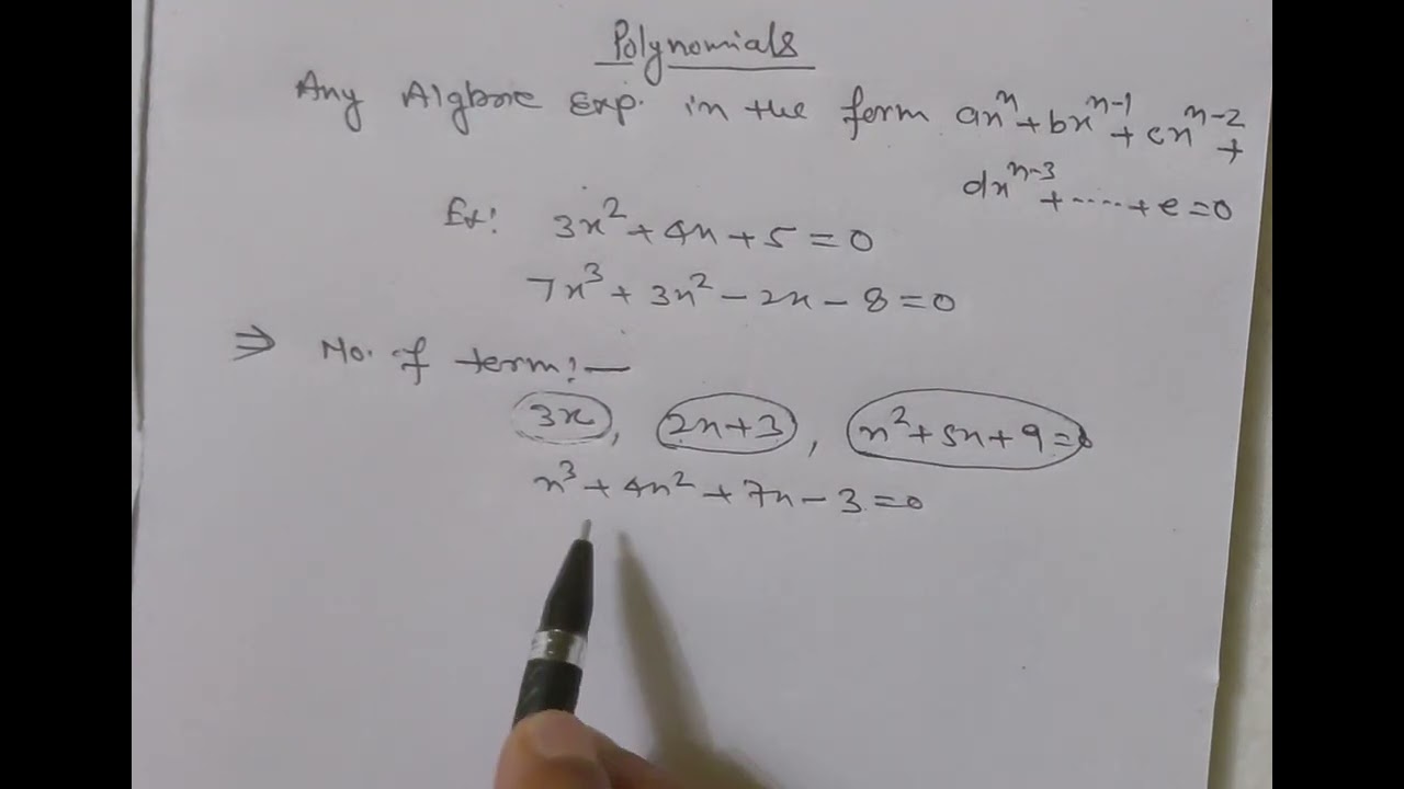 Class 10th math polynomial 