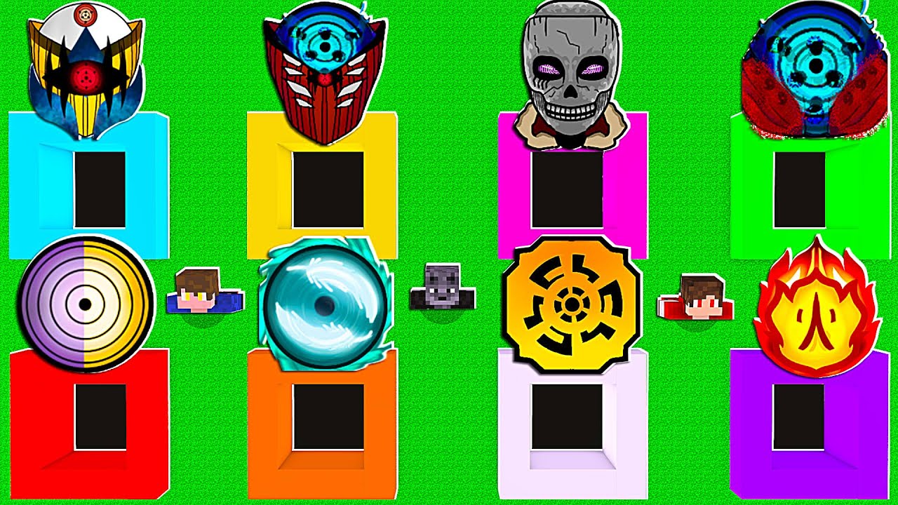 NÃO ESCOLHA O BURACO ERRADO DA ADDON NARUTO JEDY CRYSTAL DEUS UNIVERSAL VS SHINOBI NO MINECRAFT!!