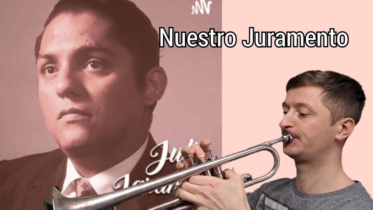 NUESTRO JURAMENTO. Trumpet cover with sheet music