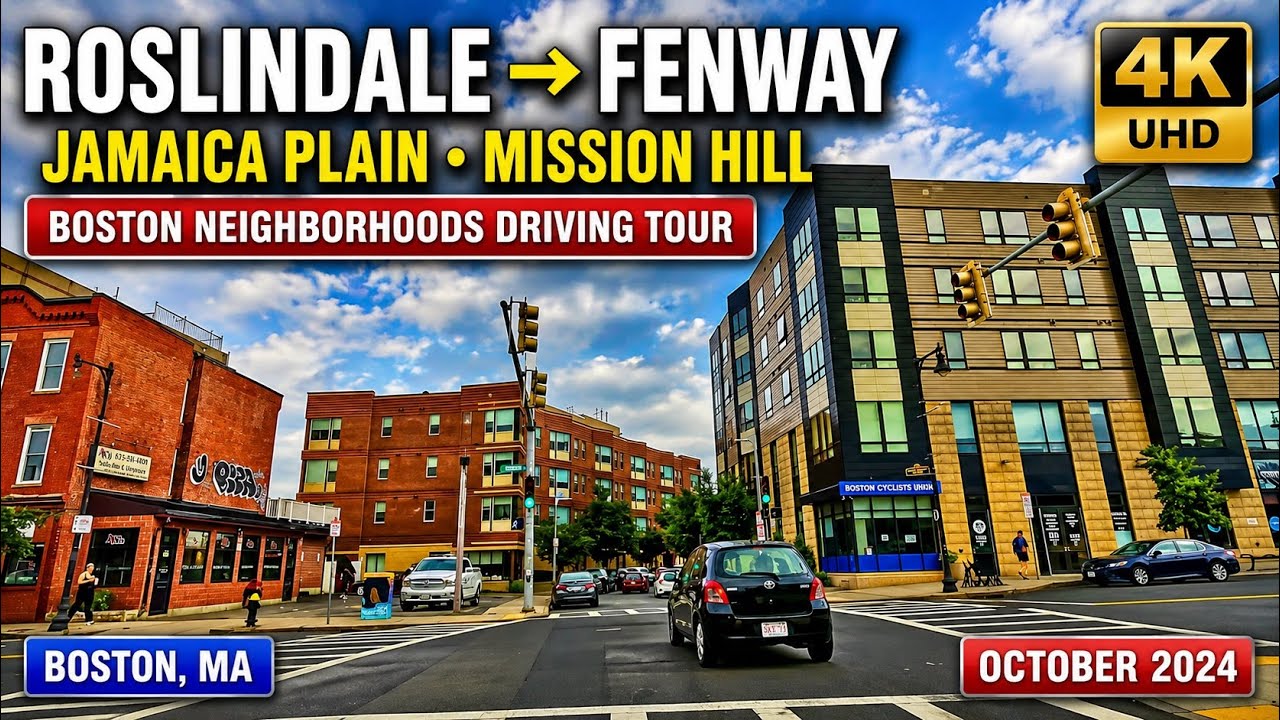 🚖 Roslindale – Jamaica Plain – Mission Hill – Fenway | Boston Neighborhoods Driving Tour  - 10/7/24 
