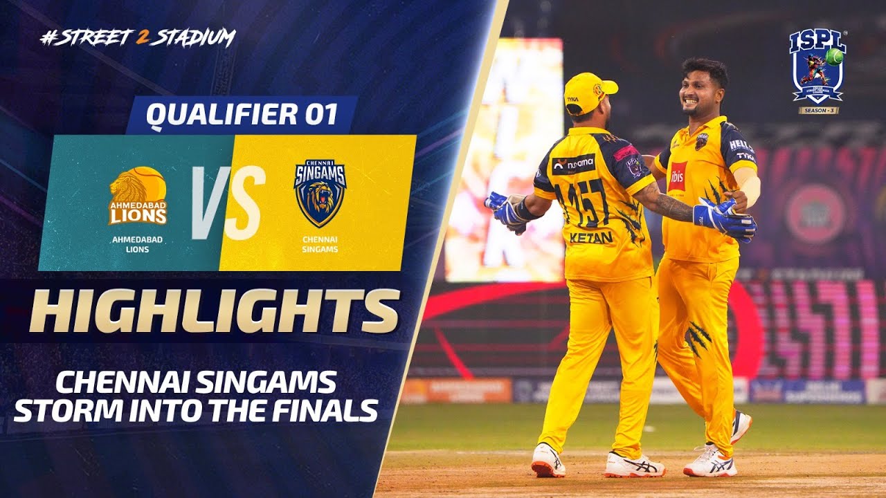 ISPL Season 3 - Qualifier 1: Chennai Singams move to the finale in style!