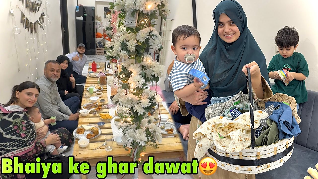 Bhaiya ke ghar special dawat hogaye poore ghar ke😍❤️ | kabeer ke liye eid basket gift😍