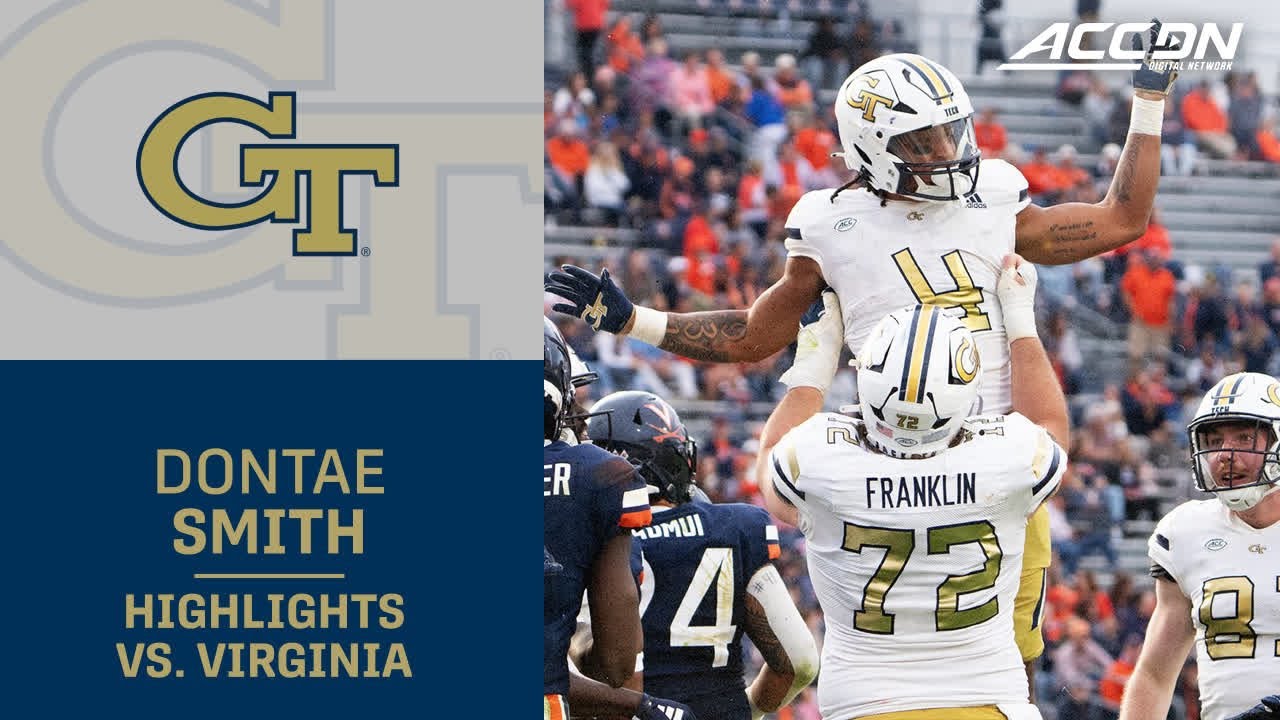 Georgia Tech RB Dontae Smith Highlights vs. Virginia