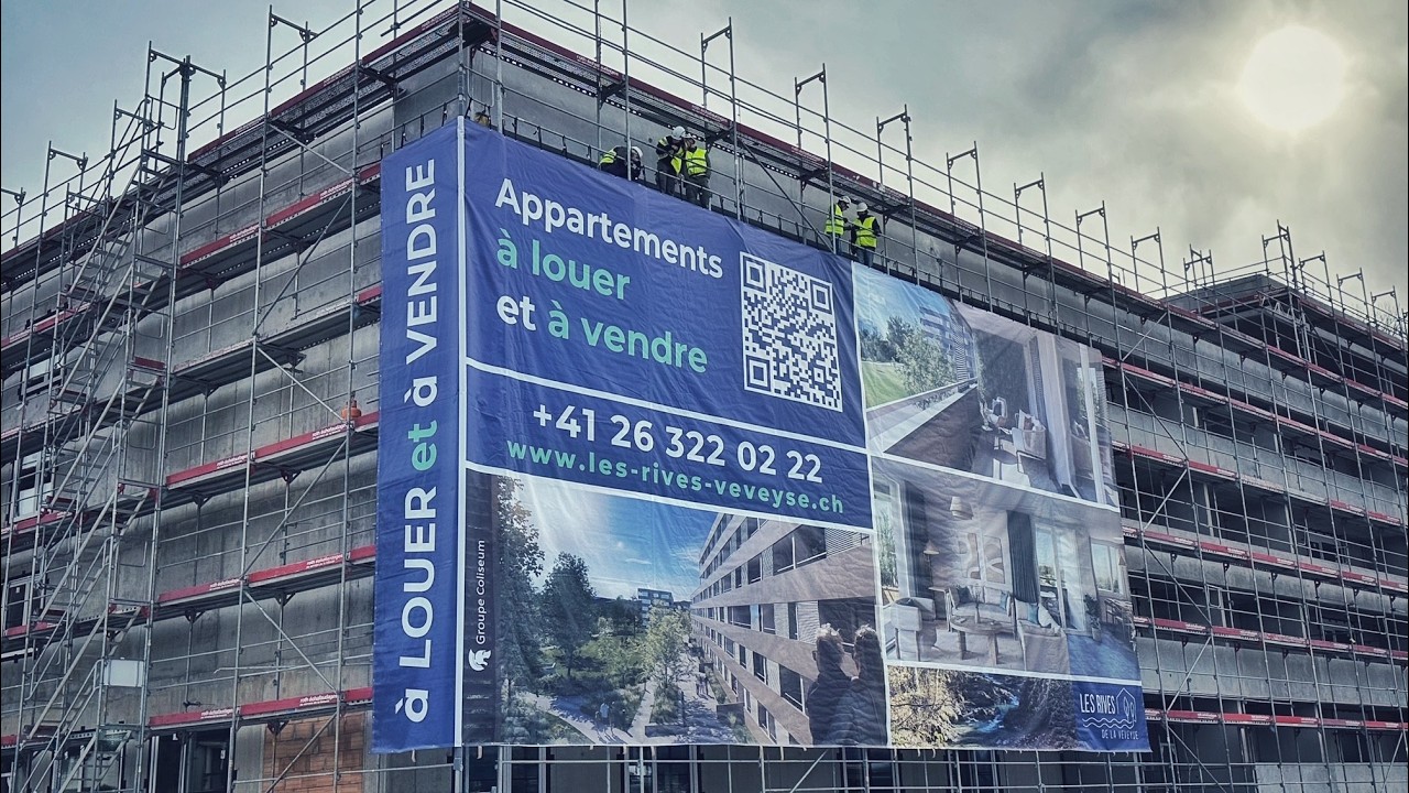 Bâche grand format pour les Rives de la Veveyse