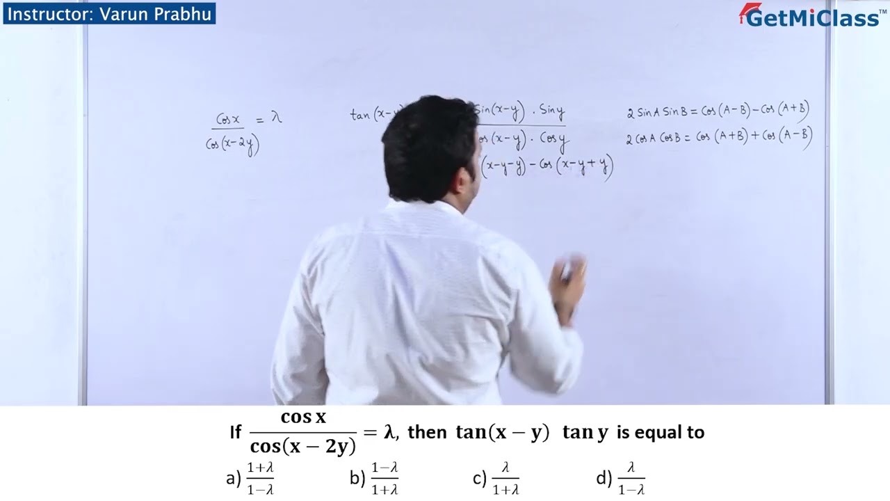 Trigonometry Identity Simplification Explanation JEE 11th Maths Trigonometry