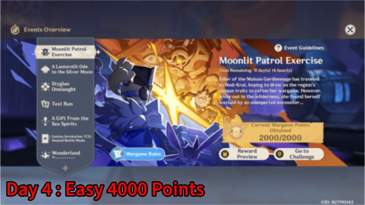 Moonlit Patrol Exercise Day 4 | Genshin Impact Ver Luna 4