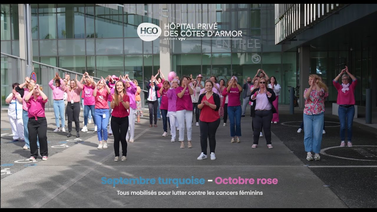 Flashmob réalisé par les professionnels de l'HPCA pour sensibiliser sur les cancers féminins