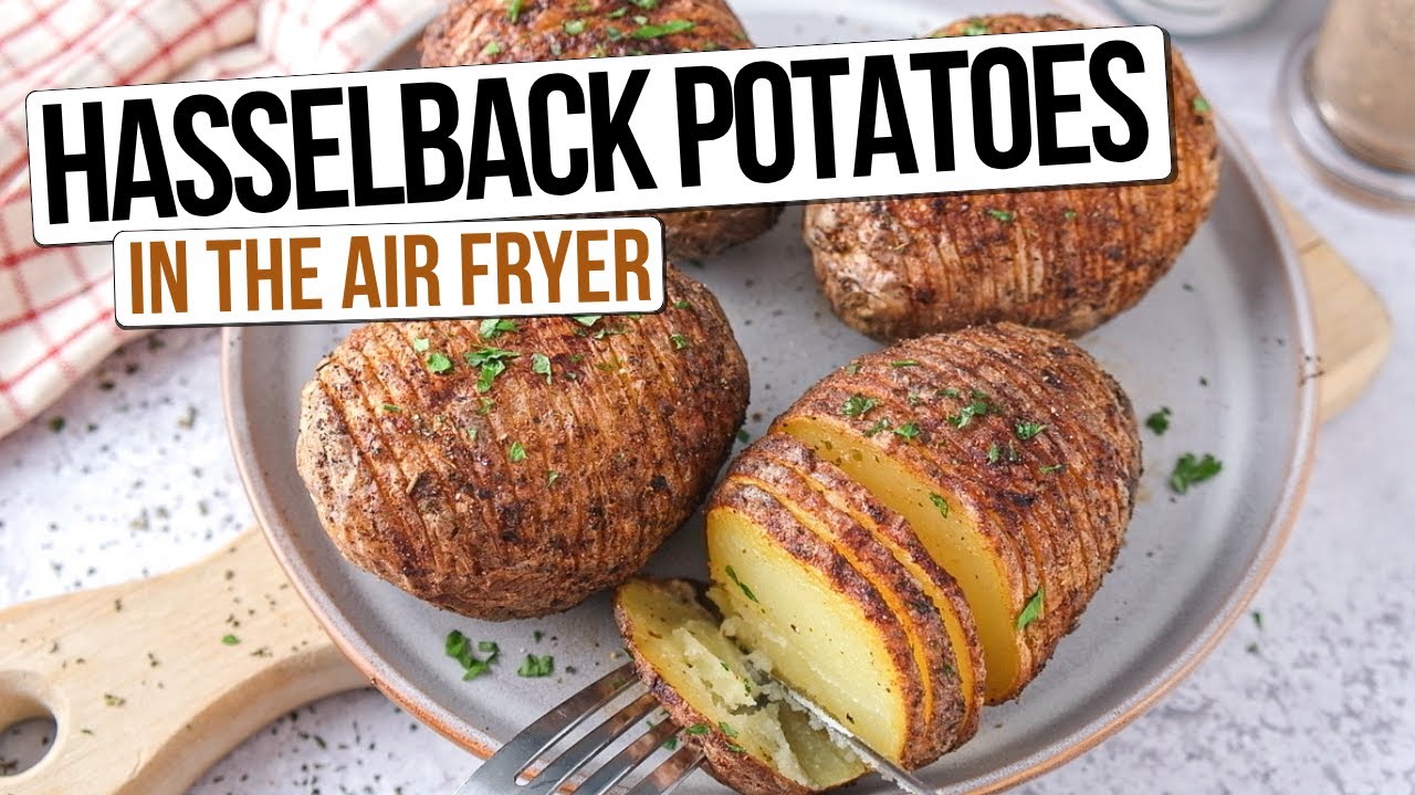 Crispy Air Fryer Hasselback Potatoes [Easy Side Dish]