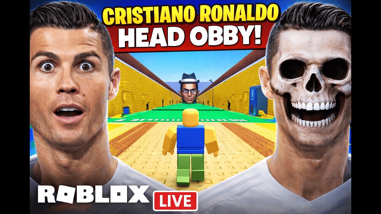 ROBLOX CRISTIANO RONALDO HEAD OBBY😱 #DAY4| Impossible Rebirth Obby Challenge LIVE 🔥#shorts #roblox