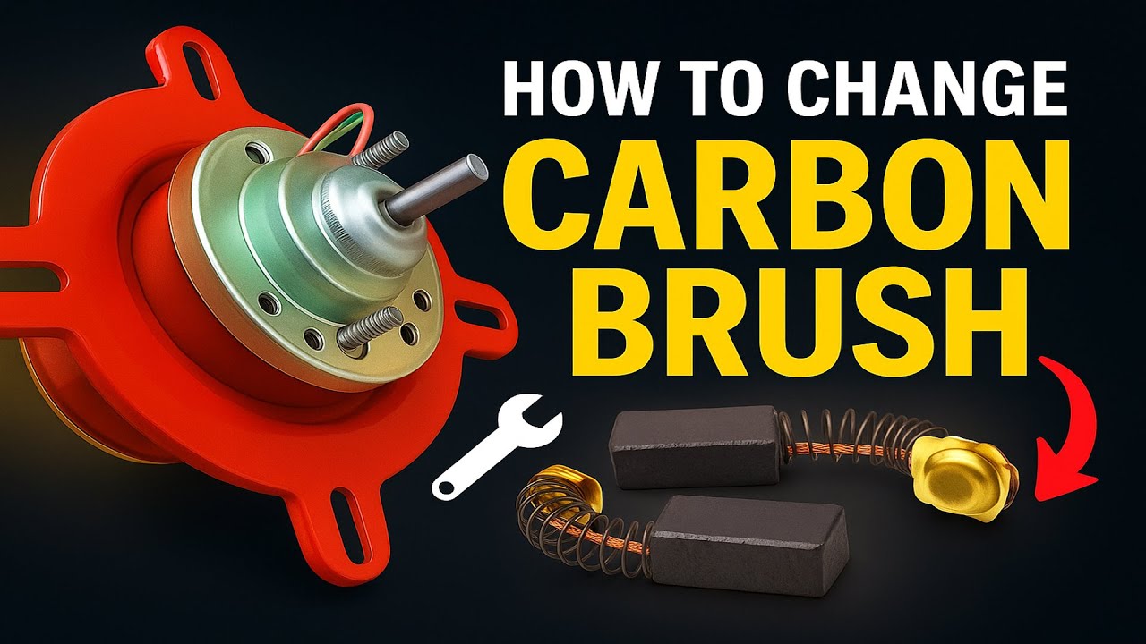 HOW TO CHANGE CARBON BRUSH DC 12v MOTOR